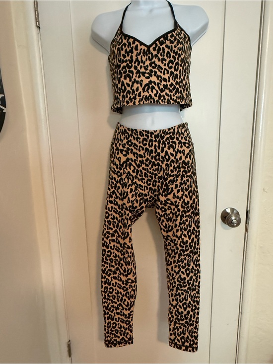 Adam Selman Sport Pants - Adam Selman Sport Fierce Matching set. Leopard Print Halter top and leggings